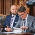 Daniel Iwański - przewodniczący RM (od lewej)