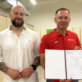 Daniel Iwański - zastępca burmistrza Jawora i Piotr Borys - wiceminister sportu i turystyki