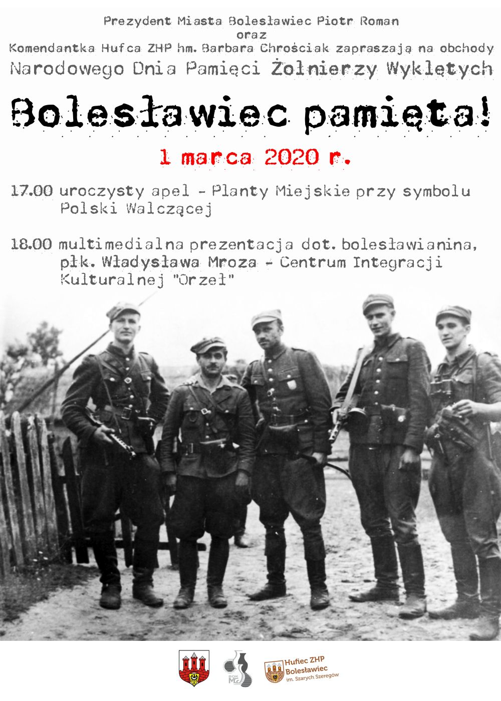 Ku Waszej Pamieci Zolnierze Wykleci Legnica FM - Narodowy Dzień Pamięci Żołnierzy Wyklętych w Bolesławcu